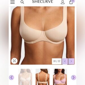 Shecurve UNDERWIRE SUPPORT SEAMLESS UNLINED BALCONETTE BRA 34D TAN/NUDE/SAND